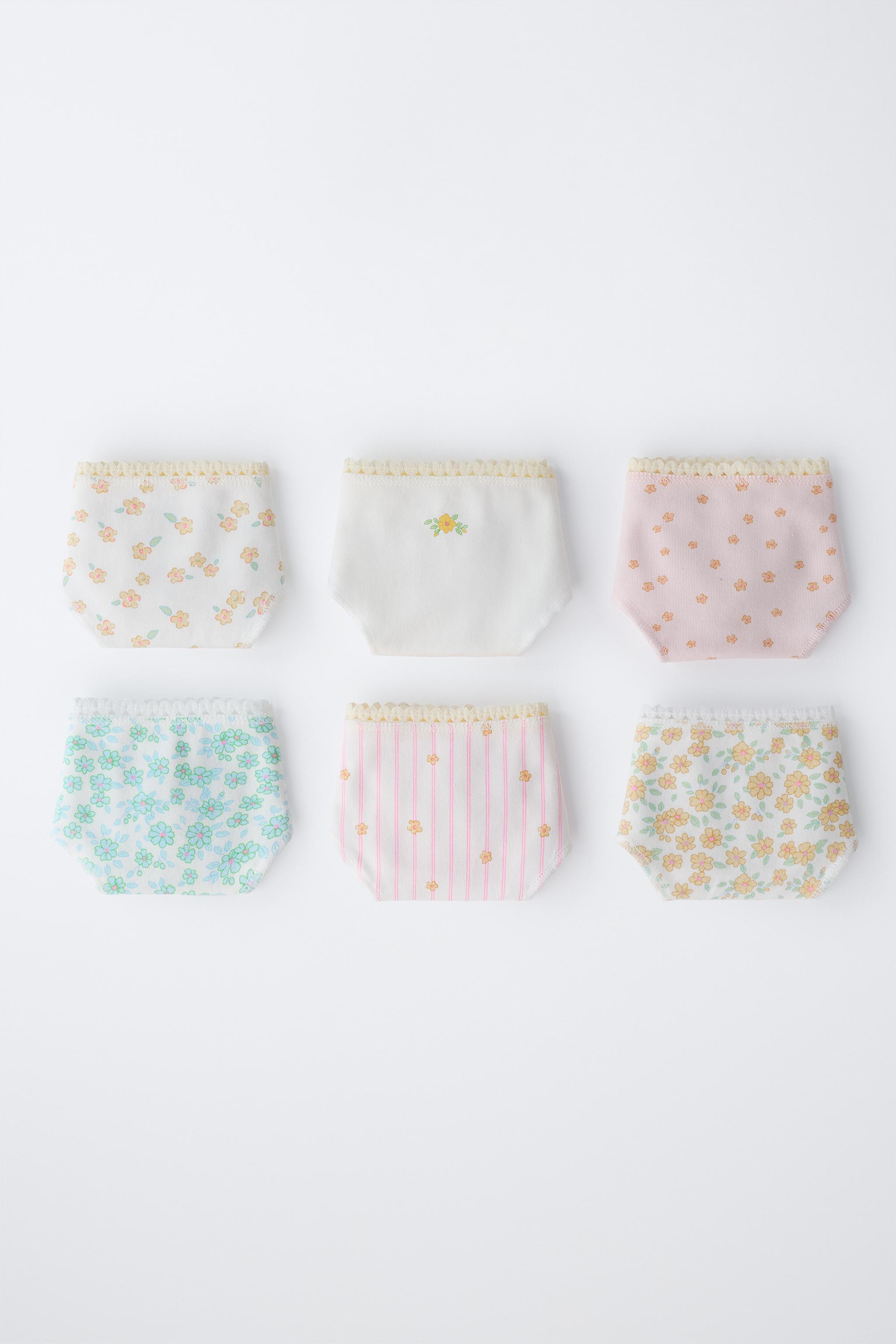 AGES 6-14 / SIX-PACK OF FLORAL UNDERWEAR